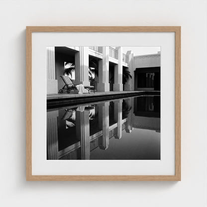 hotel-pool-dawn 20x20-natural frame frame