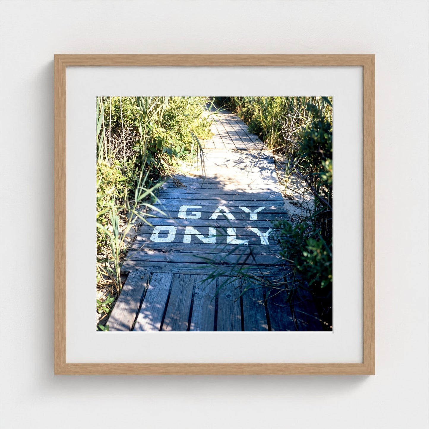 2026 03 12 15 34 00 Gays Only Boardwalk Zoomout Square 20x20-natural frame — Fire Island Modern