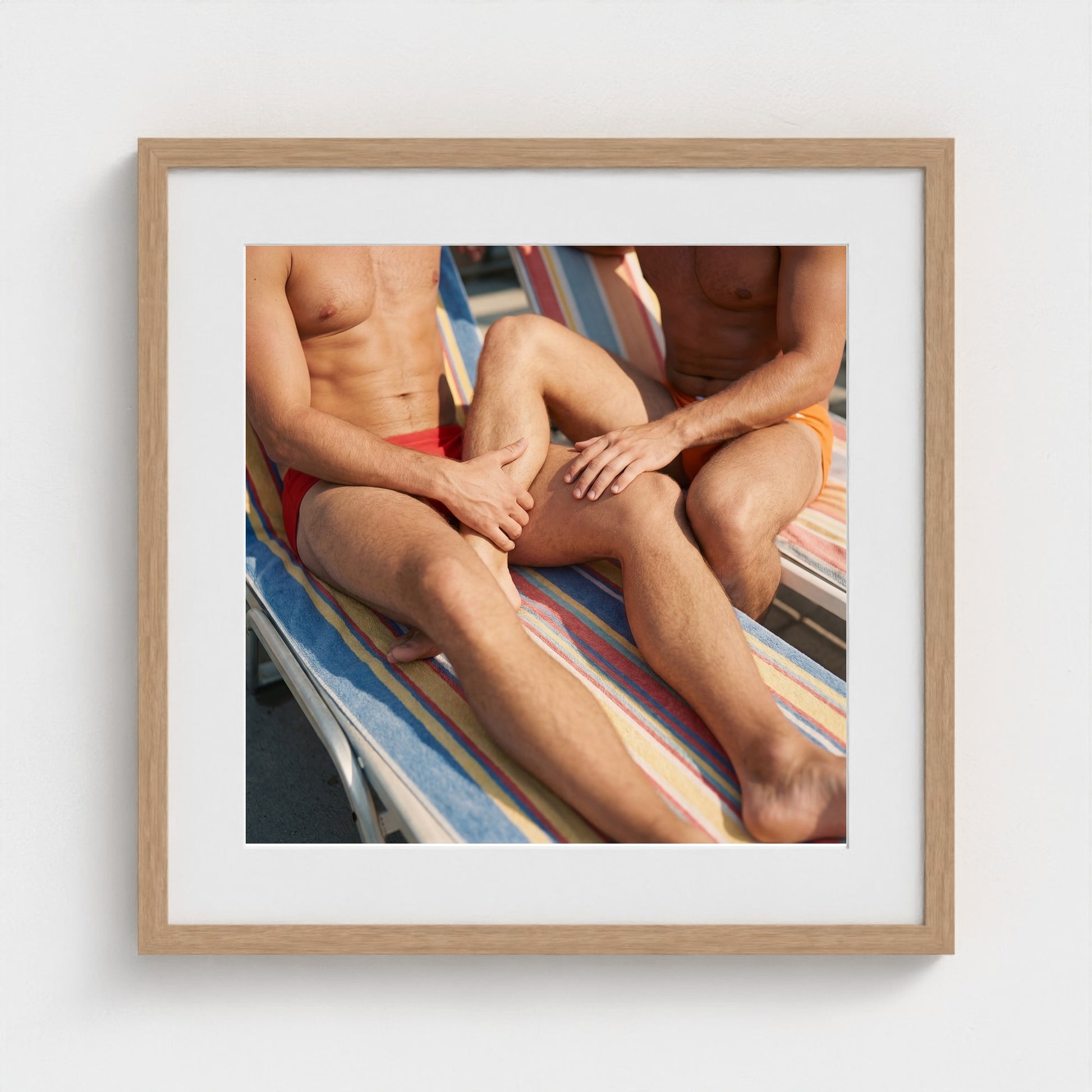 2026 03 12 21 53 03 Two Man Towel Private Heat 20x20-natural frame — Fire Island Modern