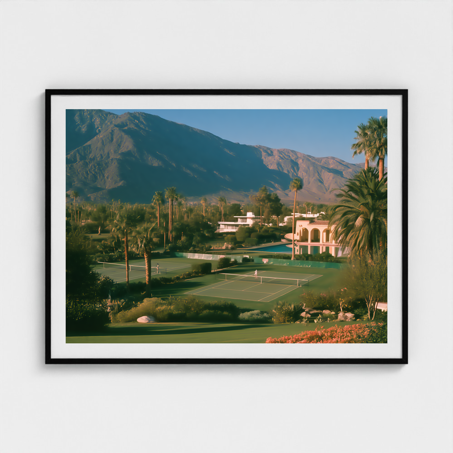Courts at Dusk fine art photography print in a Black frame — Palm Springs crop-to-fill cover v1 c5cb08ec1b