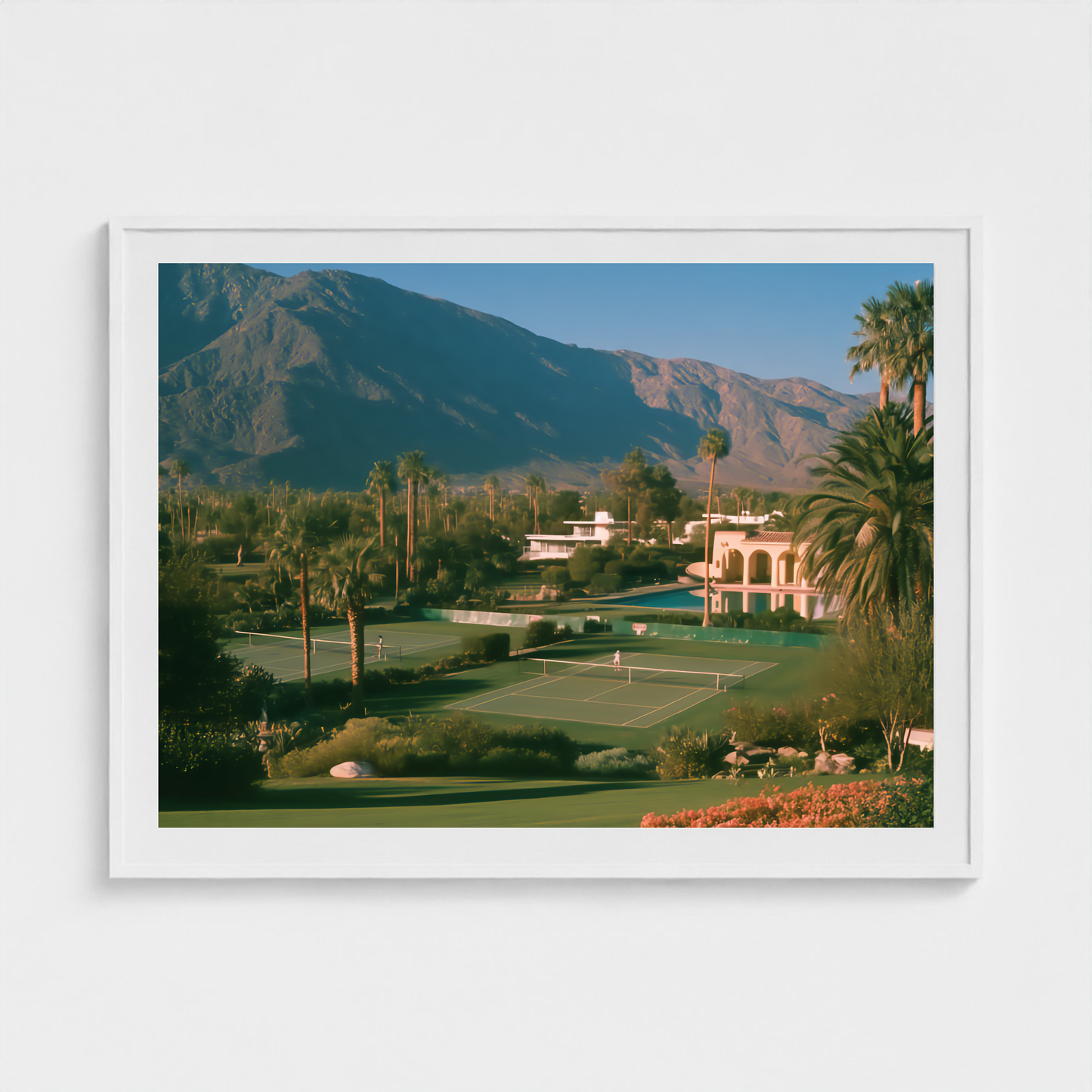 Courts at Dusk fine art photography print in a White frame — Palm Springs crop-to-fill cover v1 895e83dc70
