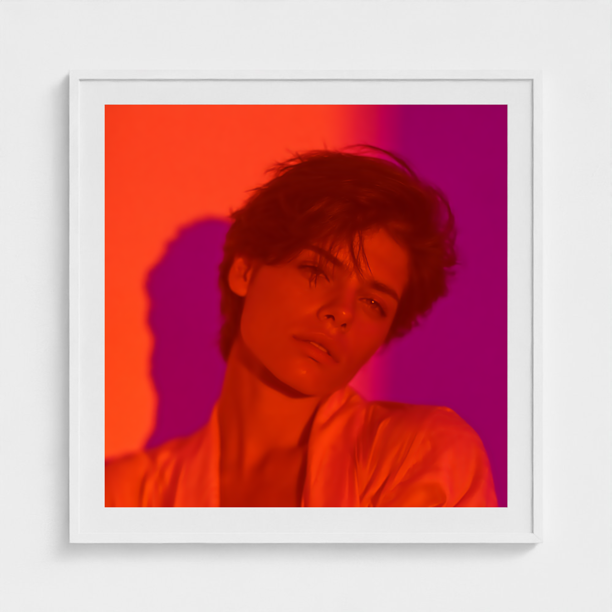 Ember Poise fine art photography print in a White frame — Chromatic Heat crop-to-fill cover v1 f6a68dd7cf