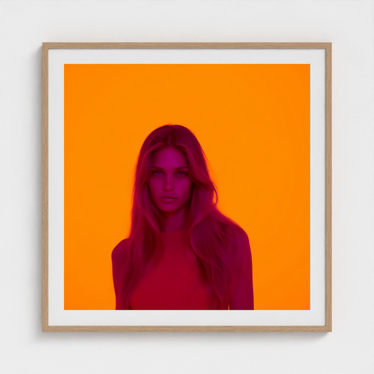 Orange Field fine art photography print in a Natural frame — Chromatic Heat crop-to-fill cover v1 7407b18073