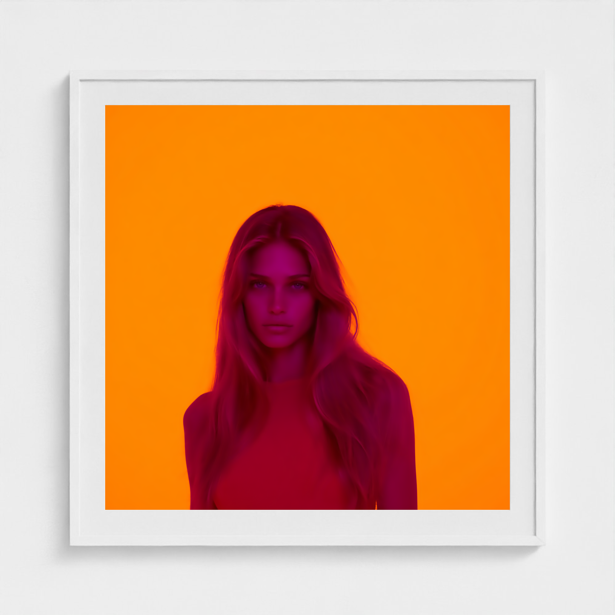 Orange Field fine art photography print in a White frame — Chromatic Heat crop-to-fill cover v1 61fdbca279