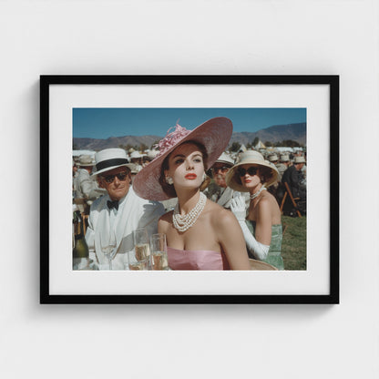 private-polo-match-fashionable-crowd-with-champa 24x18-black frame frame