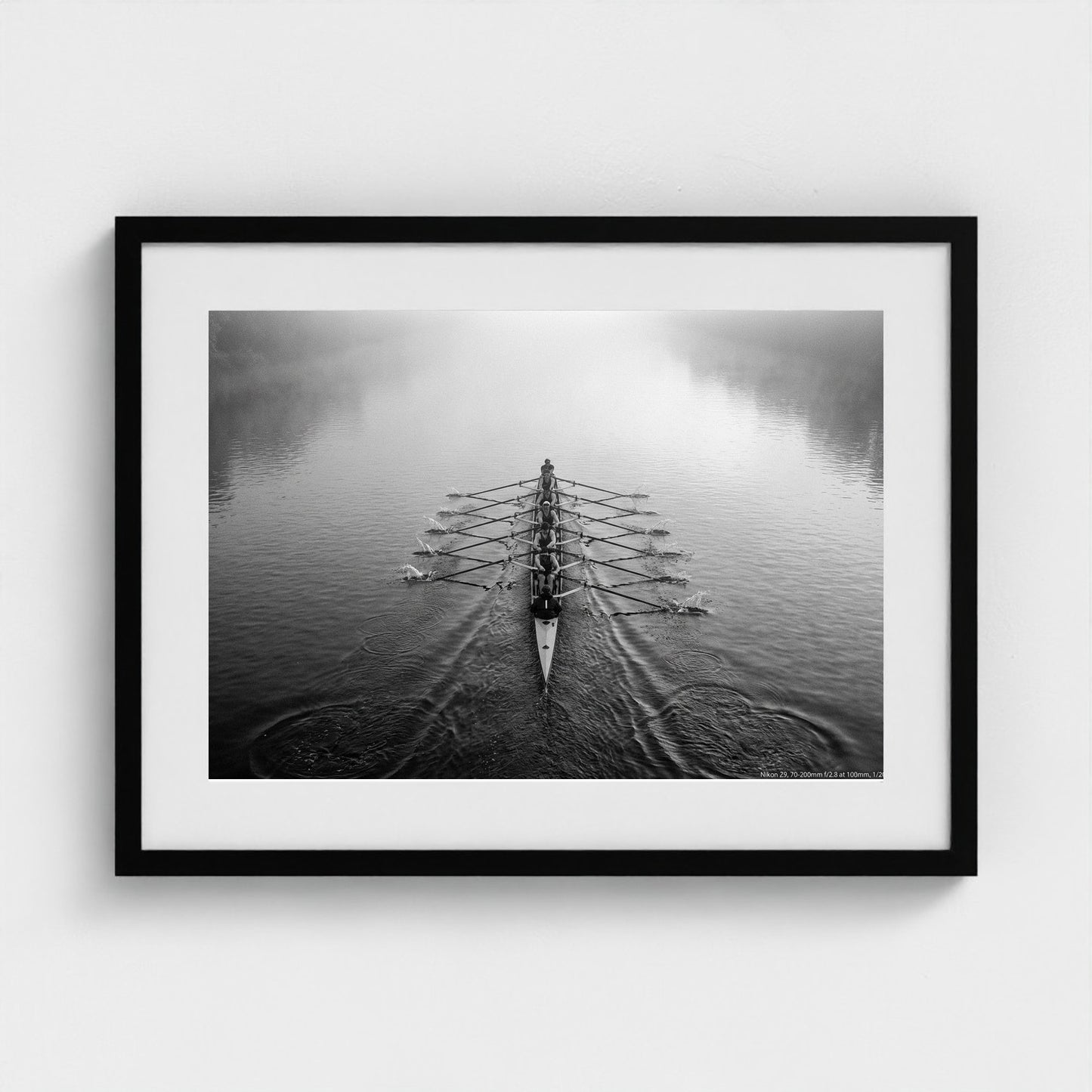 rowing-shell 24x18-black frame frame