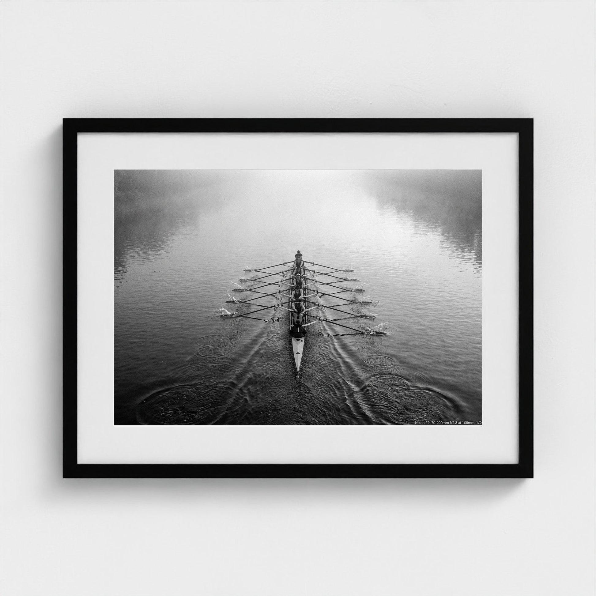 rowing-shell 24x18-black frame frame