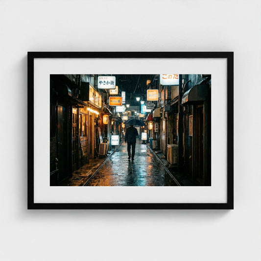 tokyo-alley 24x18-black frame frame