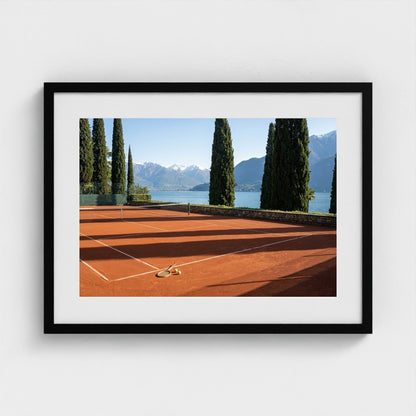 tennis-lake-como 24x18-black frame frame
