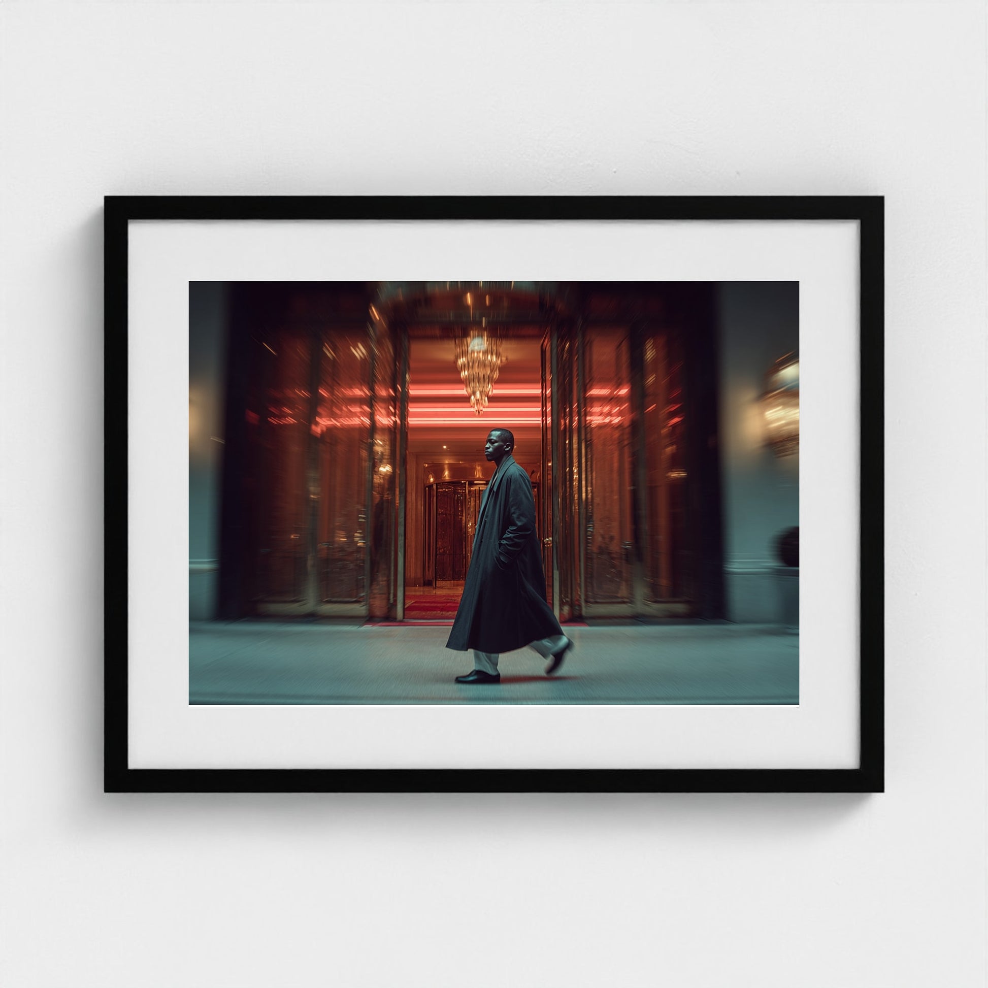 editorial-shot-of-a-man-in-an-oversized-coat-wal 24x18-black frame frame