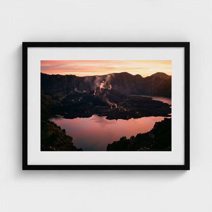 volcanic-dawn 24x18-black frame frame