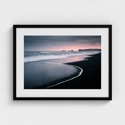 black-shores-dawn 24x18-black frame frame