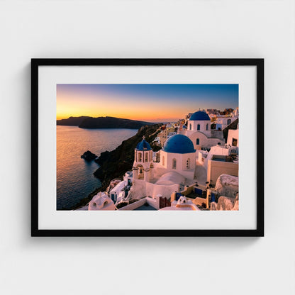 santorini-blue 24x18-black frame frame