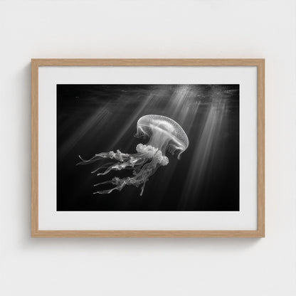 ethereal-bioluminescent-jellyfish-floating-in-de 24x18-natural frame frame