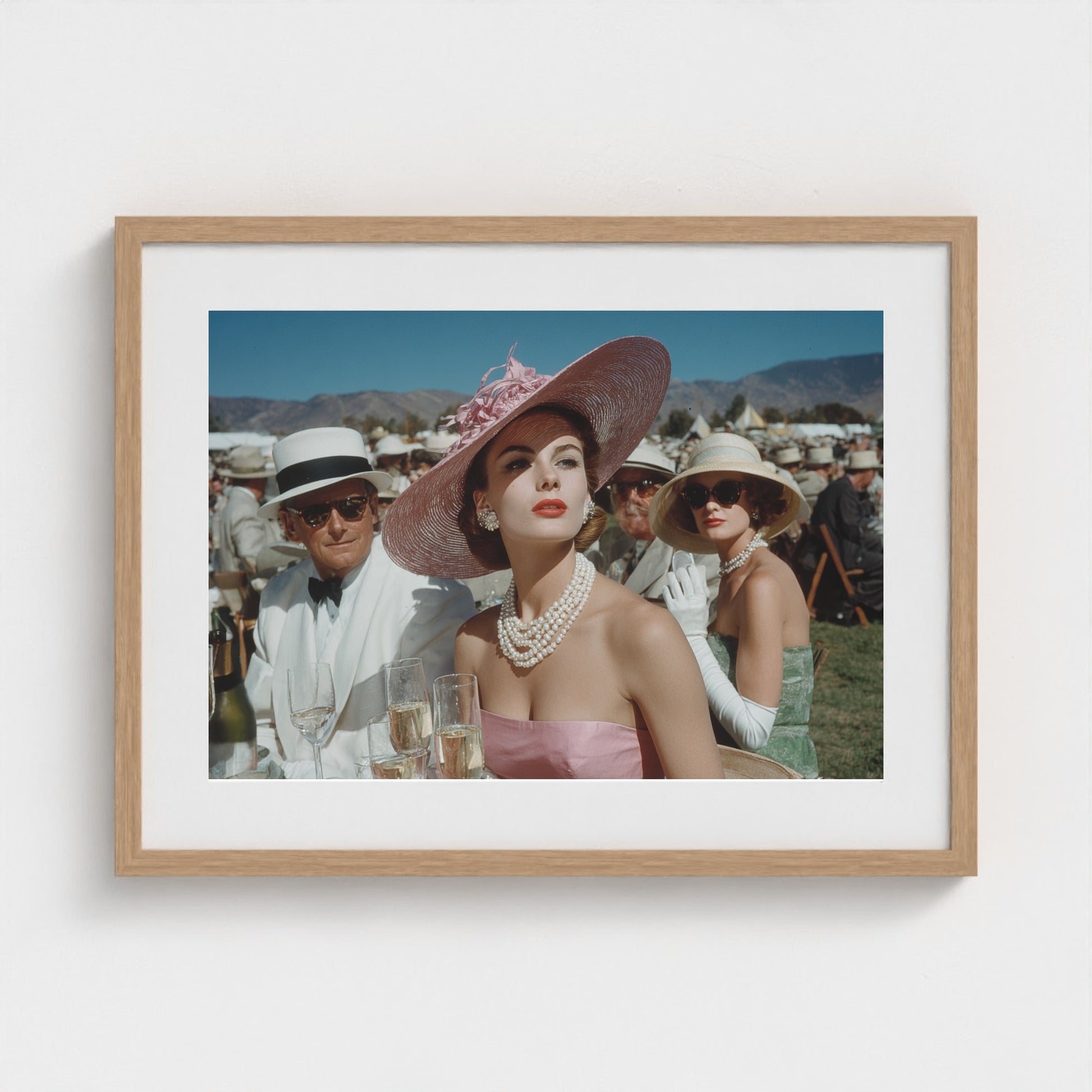private-polo-match-fashionable-crowd-with-champa 24x18-natural frame frame