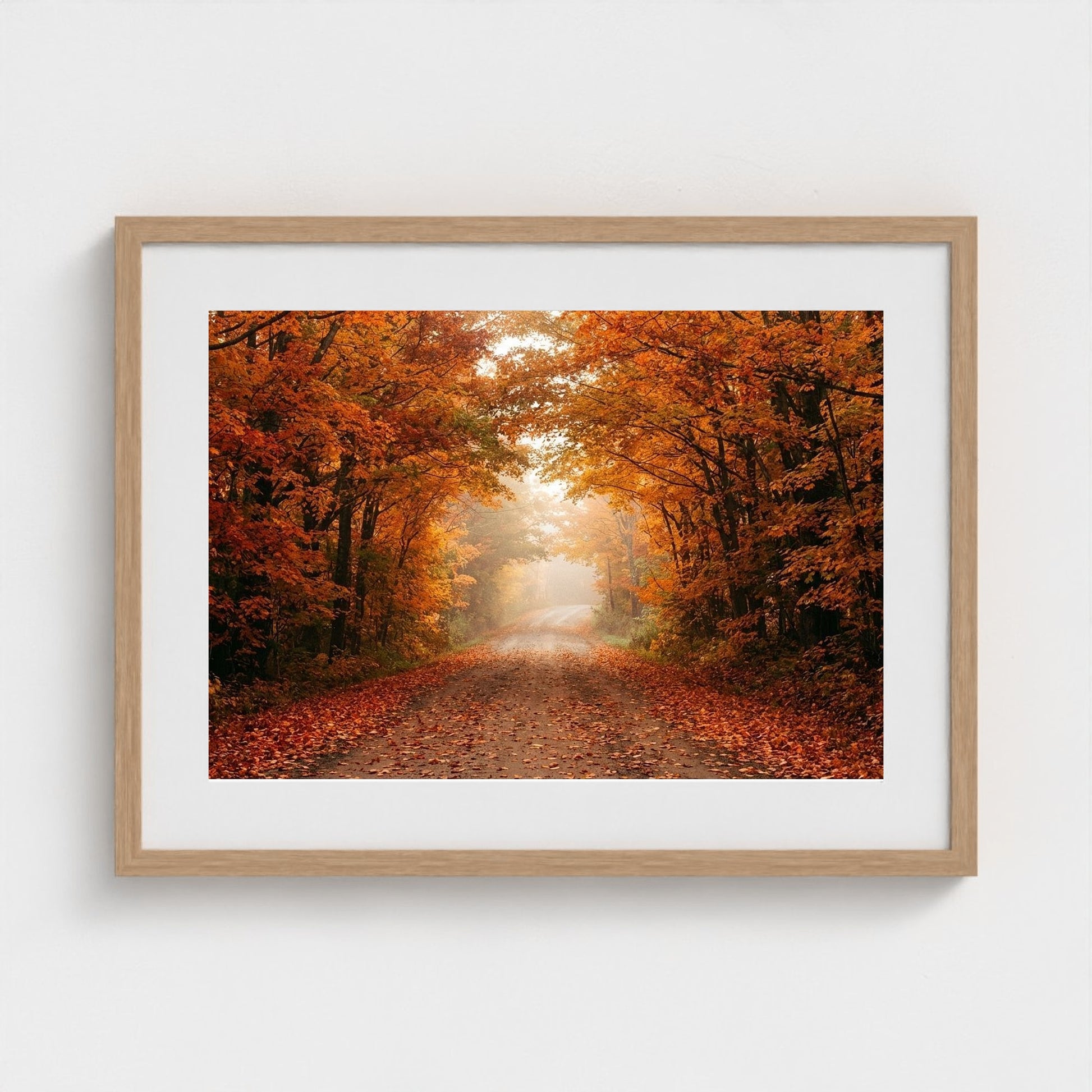 autumn-road 24x18-natural frame frame