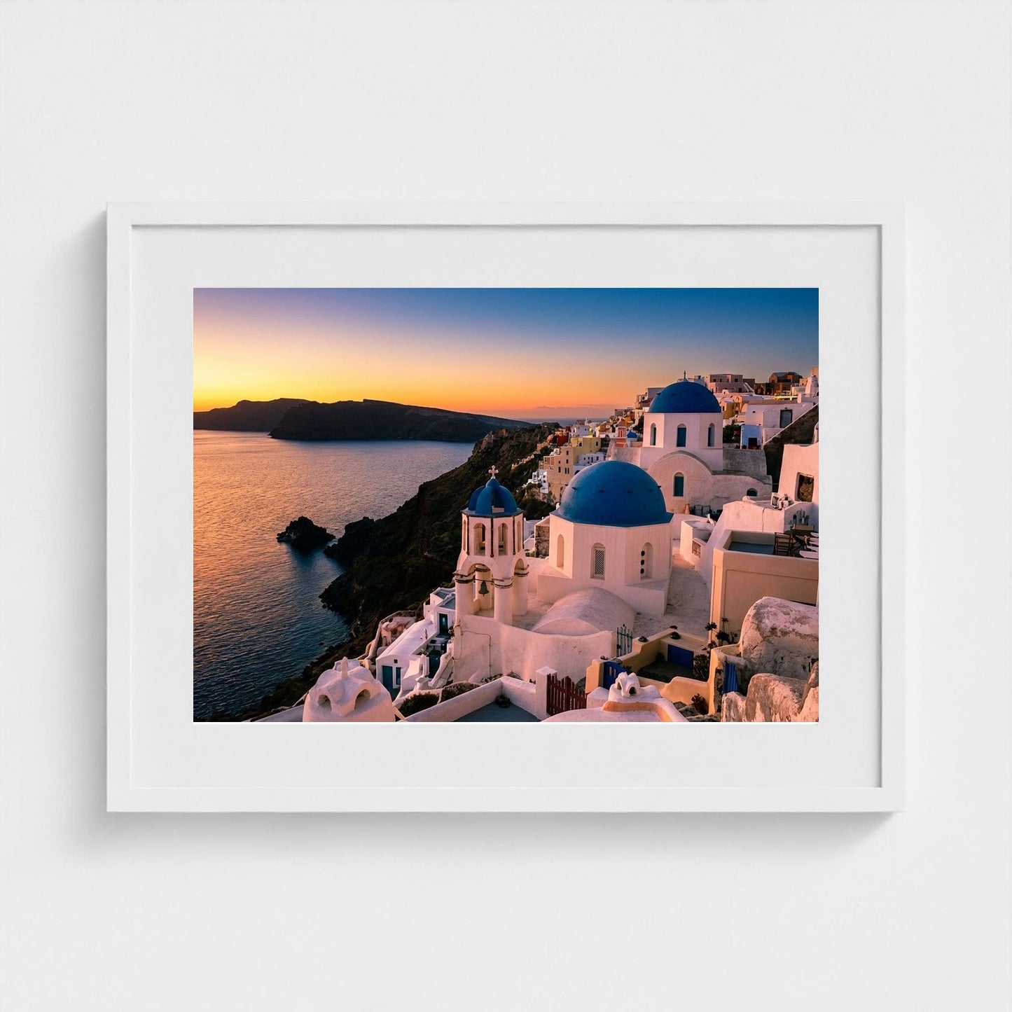 santorini-blue 24x18-white frame frame