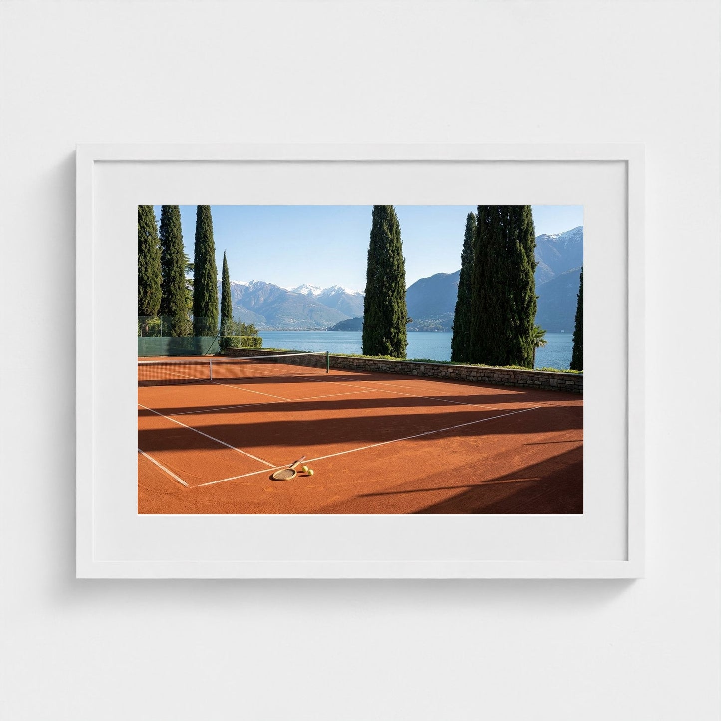 tennis-lake-como 24x18-white frame frame