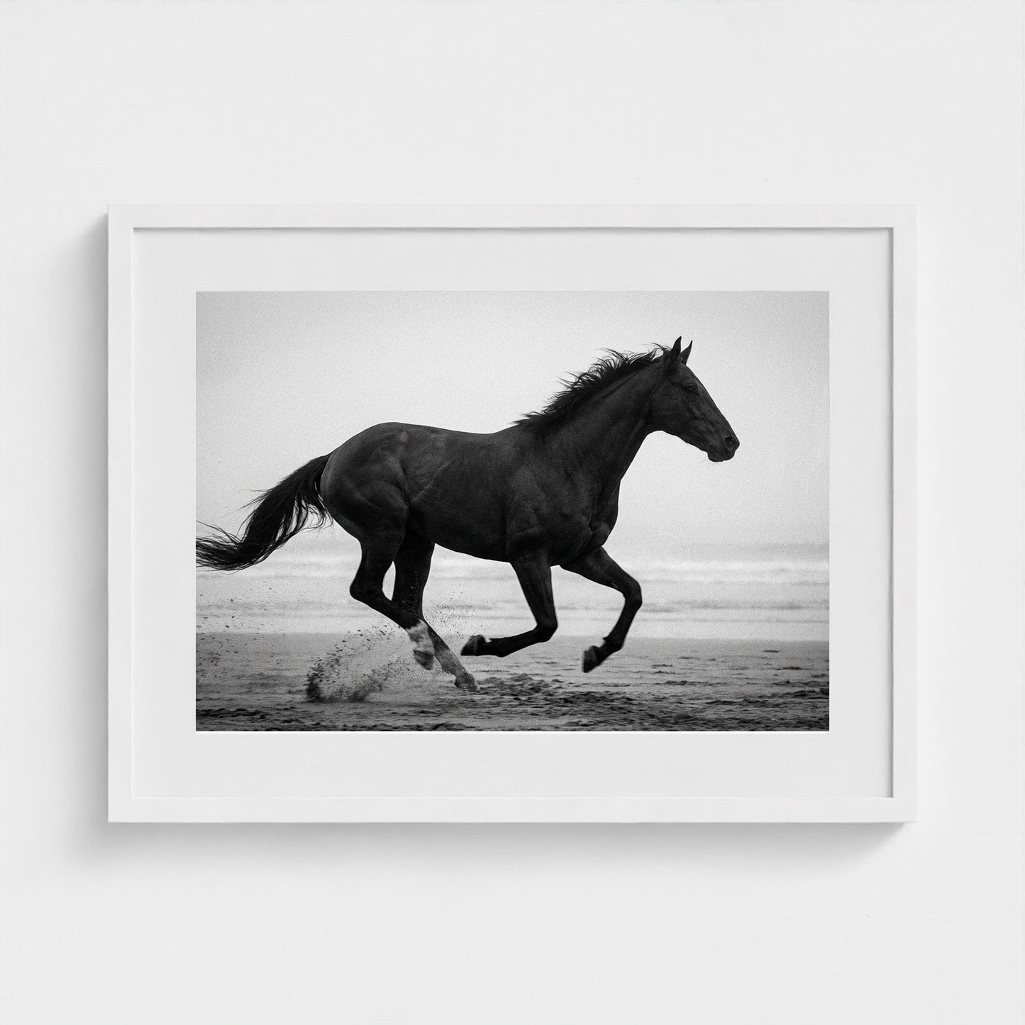 morning-gallop 24x18-white frame frame