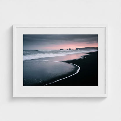 black-shores-dawn 24x18-white frame frame