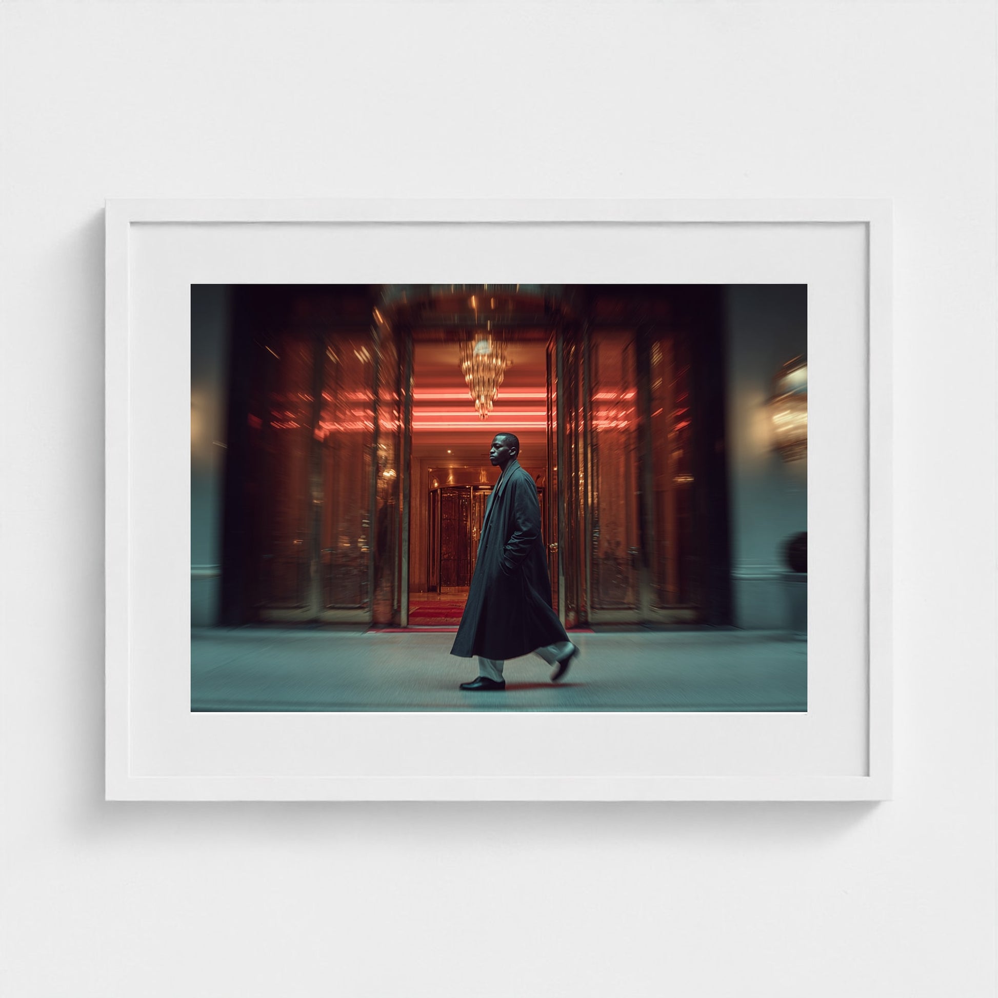 editorial-shot-of-a-man-in-an-oversized-coat-wal 24x18-white frame frame