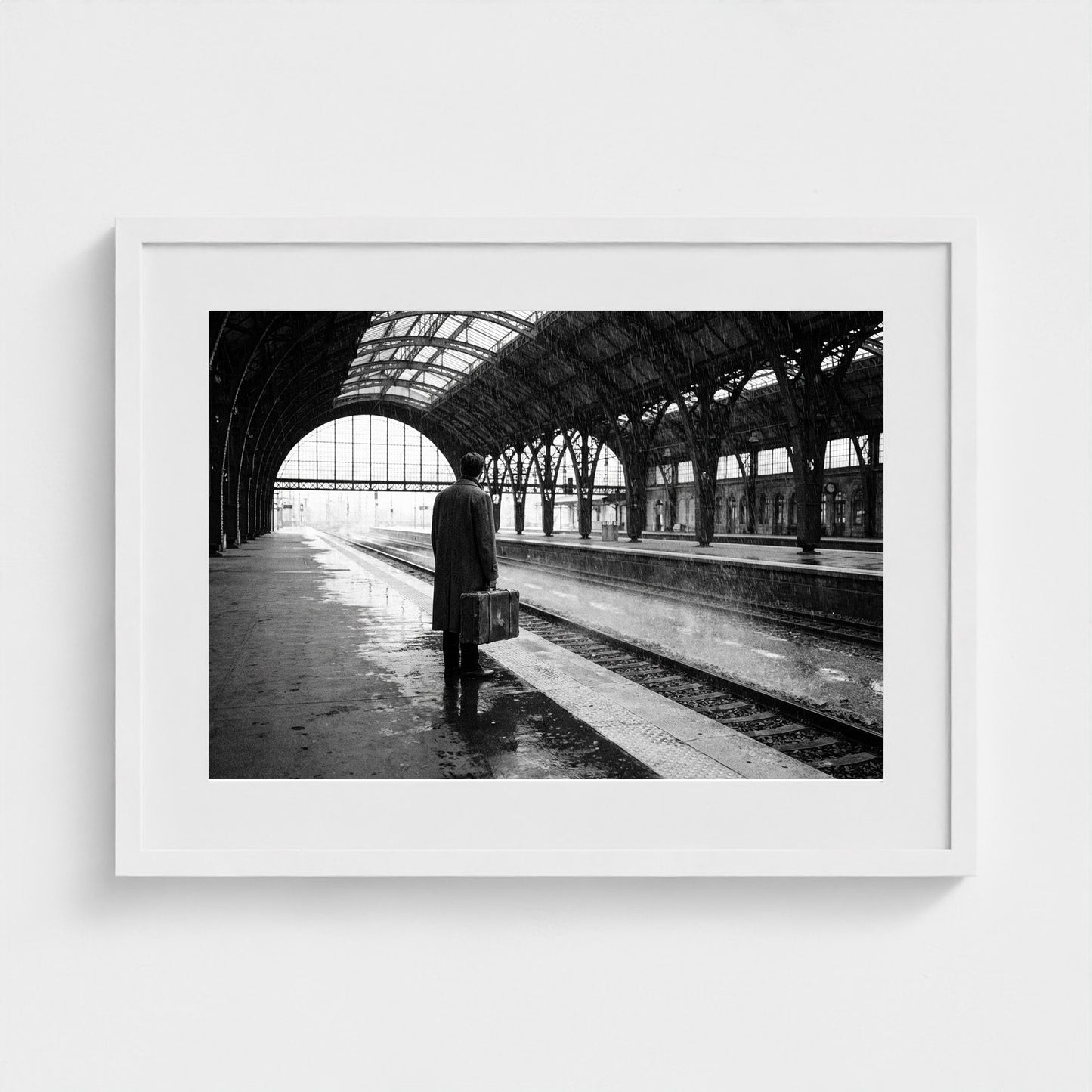 rain-station 24x18-white frame frame