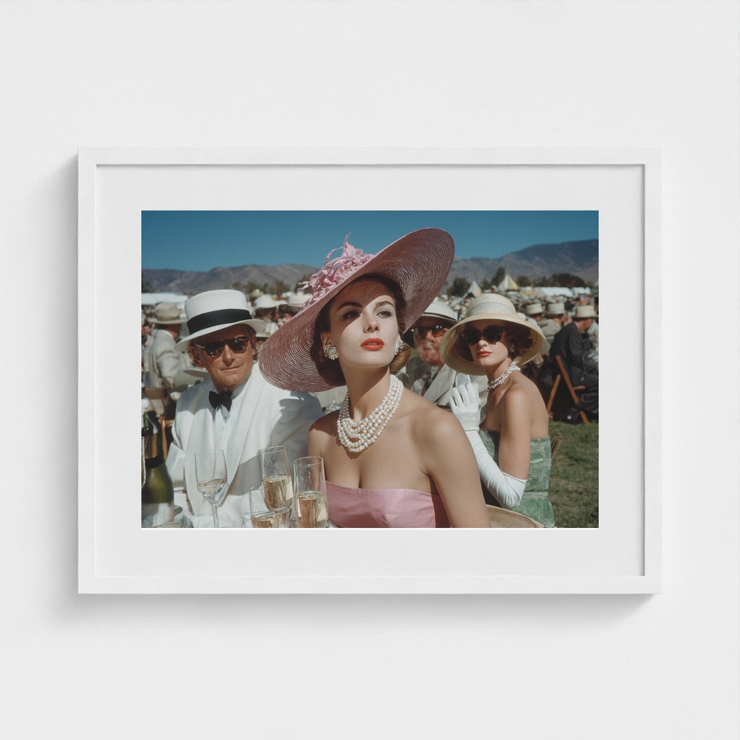 private-polo-match-fashionable-crowd-with-champa 24x18-white frame frame