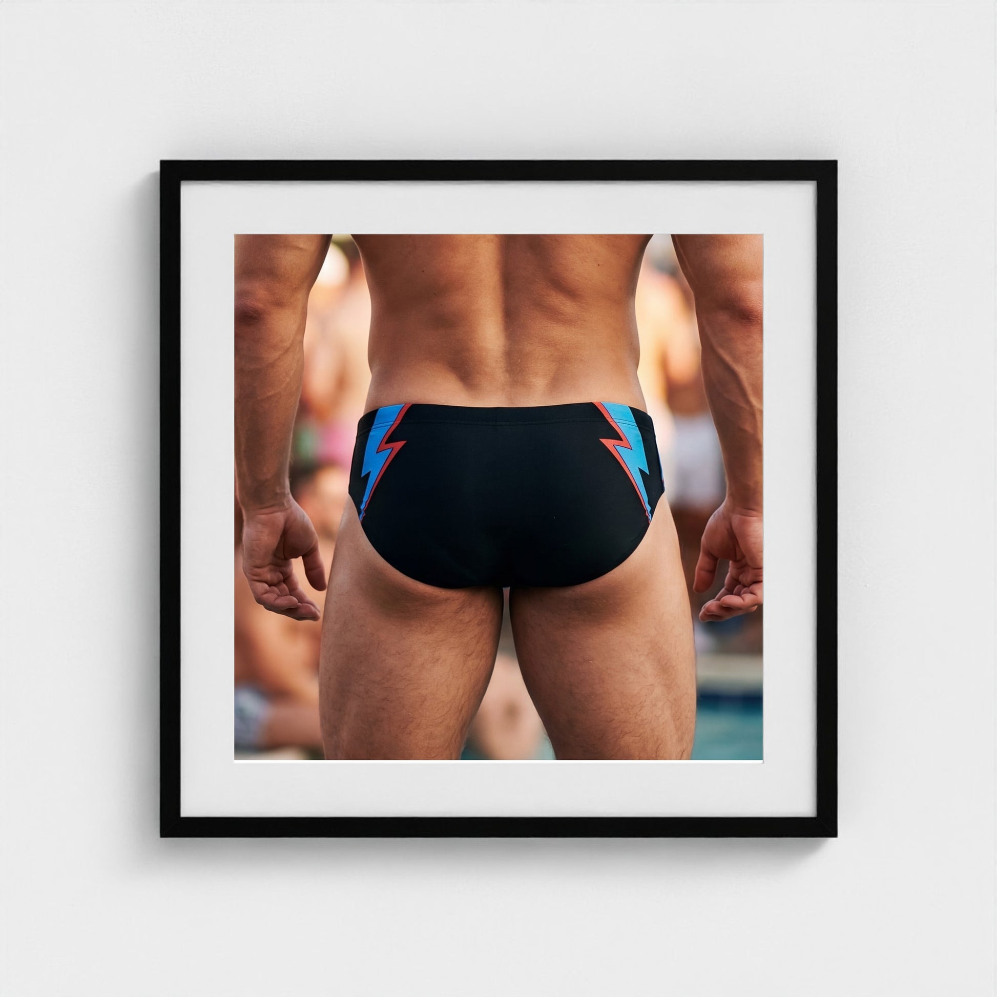 2026 03 12 19 37 00 Rear Brief Athletic 24x24-black frame — Fire Island Modern