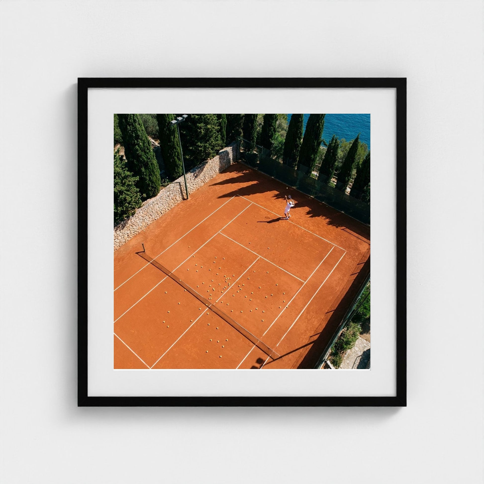 clay-court 24x24-black frame frame