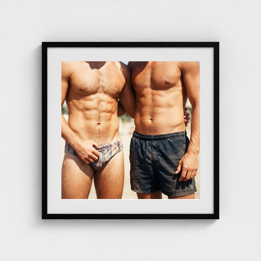 2026 03 12 20 01 00 Two Man Brief Crop 24x24-black frame — Fire Island Modern