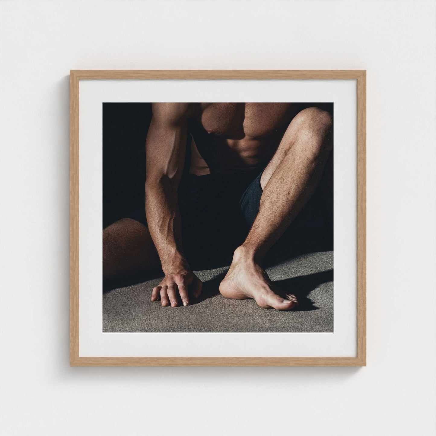 a-muscular-mans-foot-close-up-of-feet-and-ankles 24x24-natural frame frame