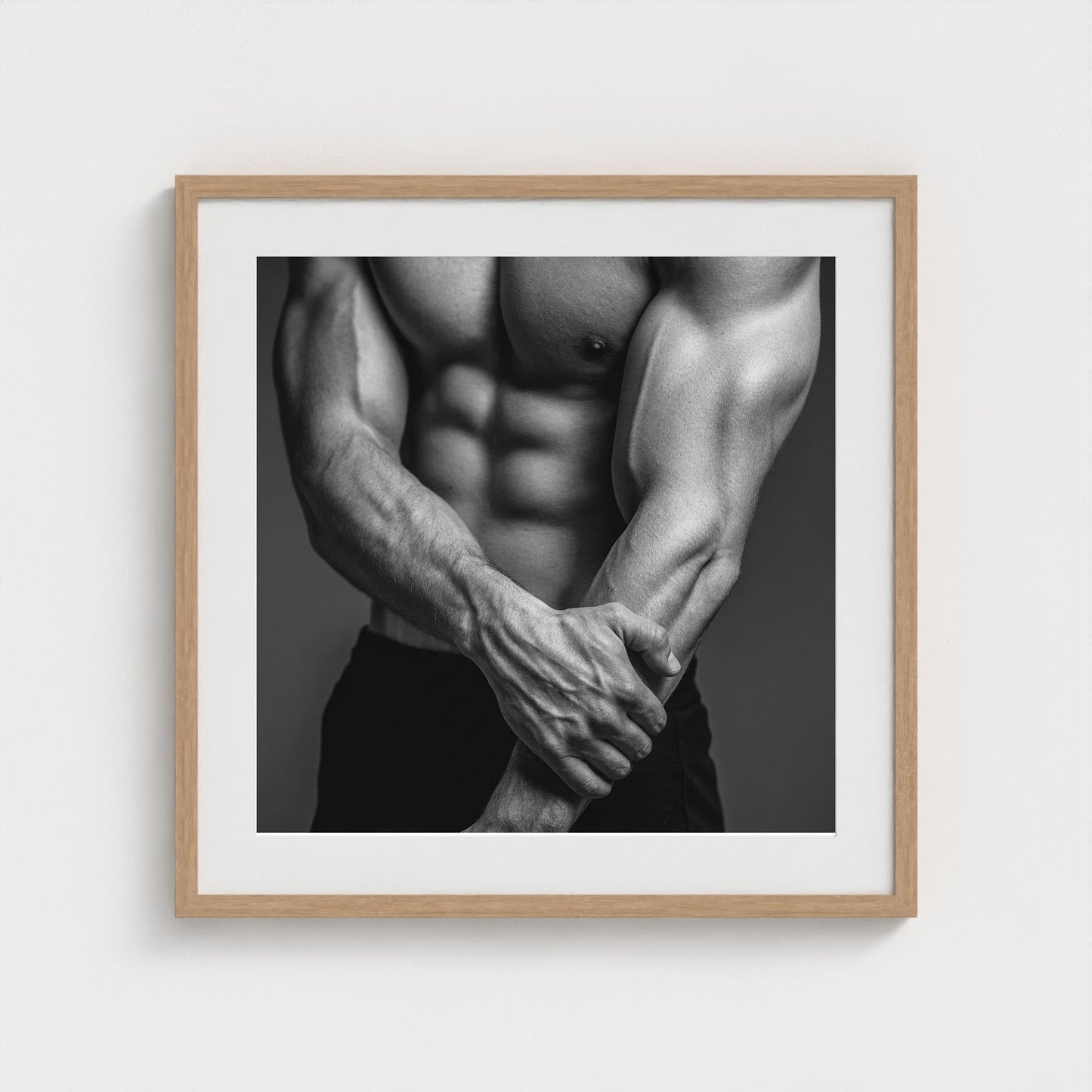 studio-close-up-interlocked-hands-and-forearms-v 24x24-natural frame frame