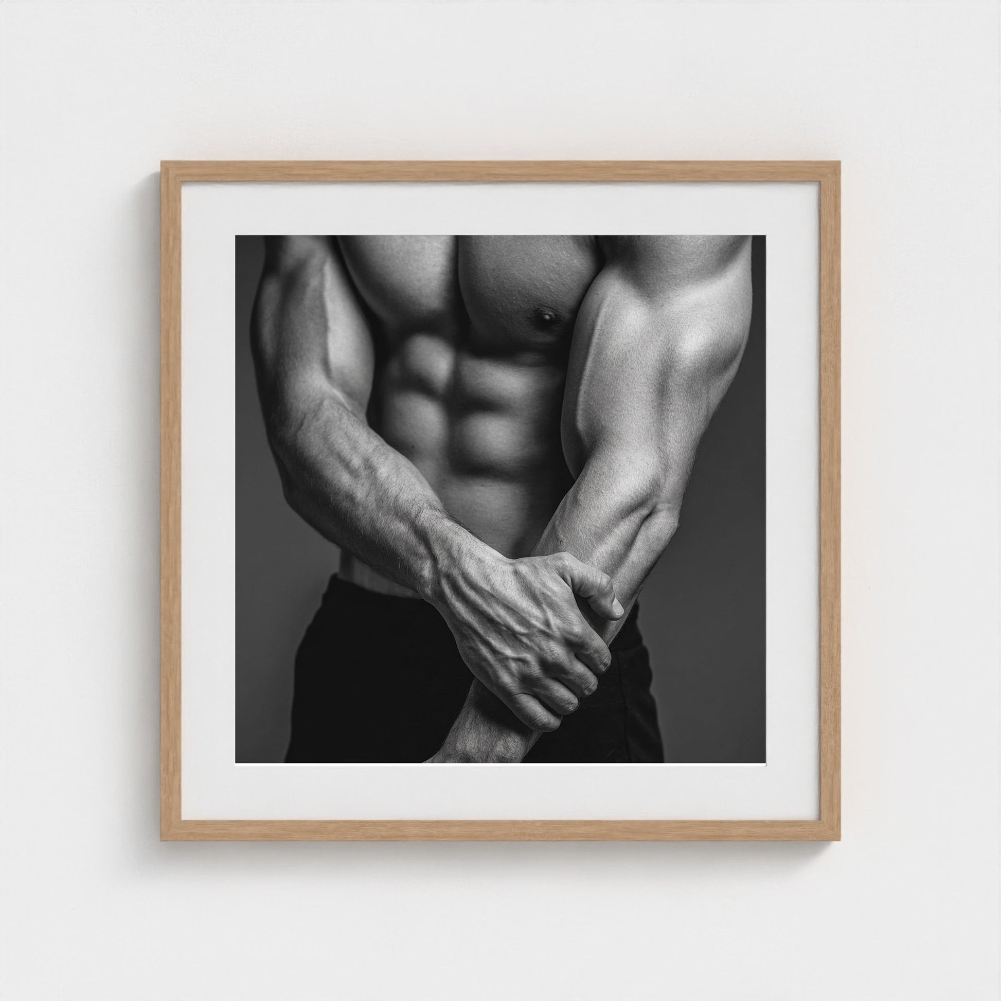 studio-close-up-interlocked-hands-and-forearms-v 24x24-natural frame frame