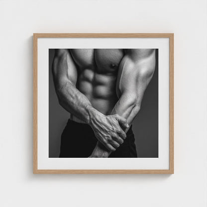 studio-close-up-interlocked-hands-and-forearms-v 24x24-natural frame frame