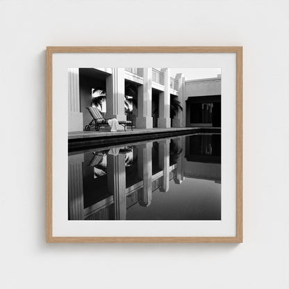 hotel-pool-dawn 24x24-natural frame frame