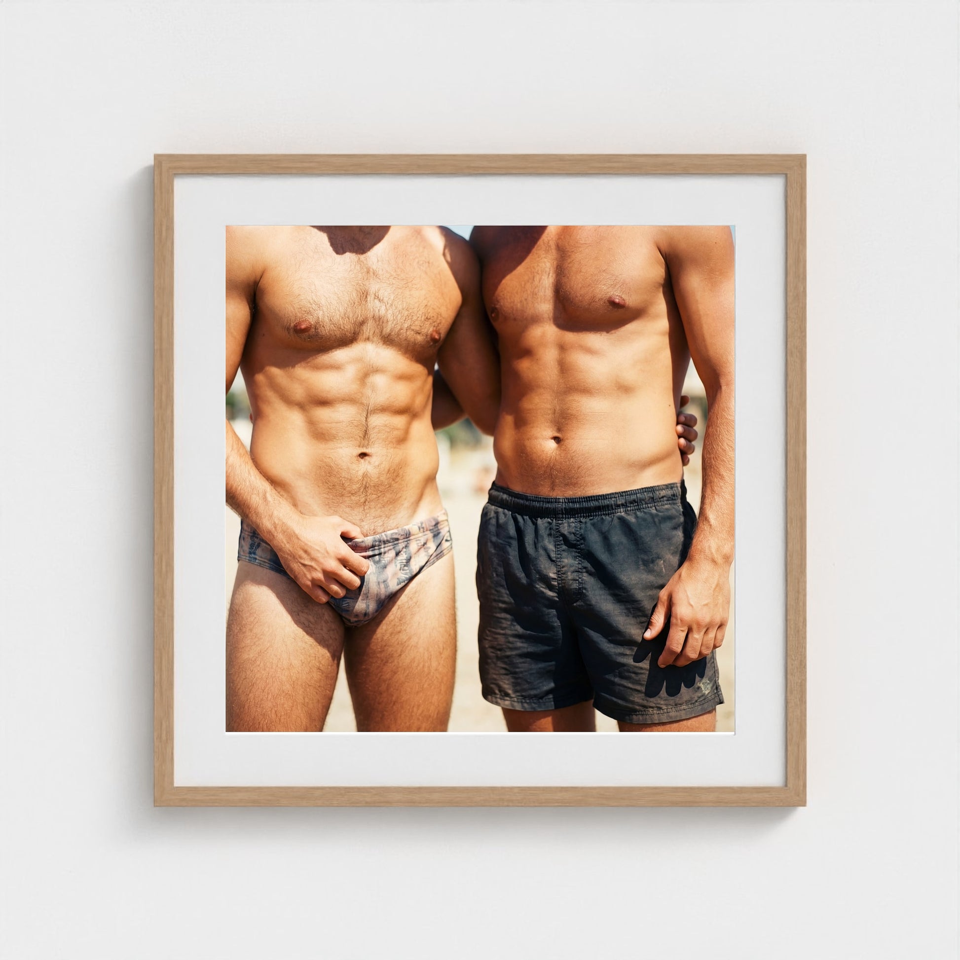 2026 03 12 20 01 00 Two Man Brief Crop 24x24-natural frame — Fire Island Modern