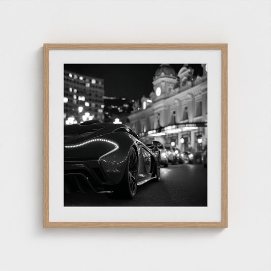 luxury-exotic-sports-car-in-montecarlo-at-night 24x24-natural frame frame