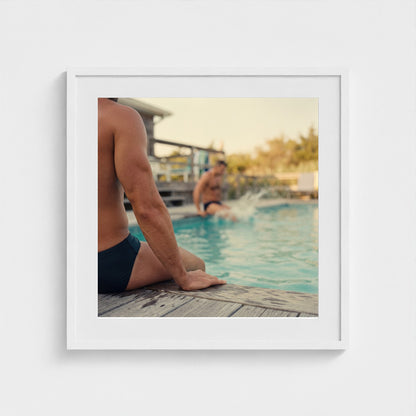 2026 03 12 21 53 04 Pool Fragment Distance Charge 24x24-white frame — Fire Island Modern