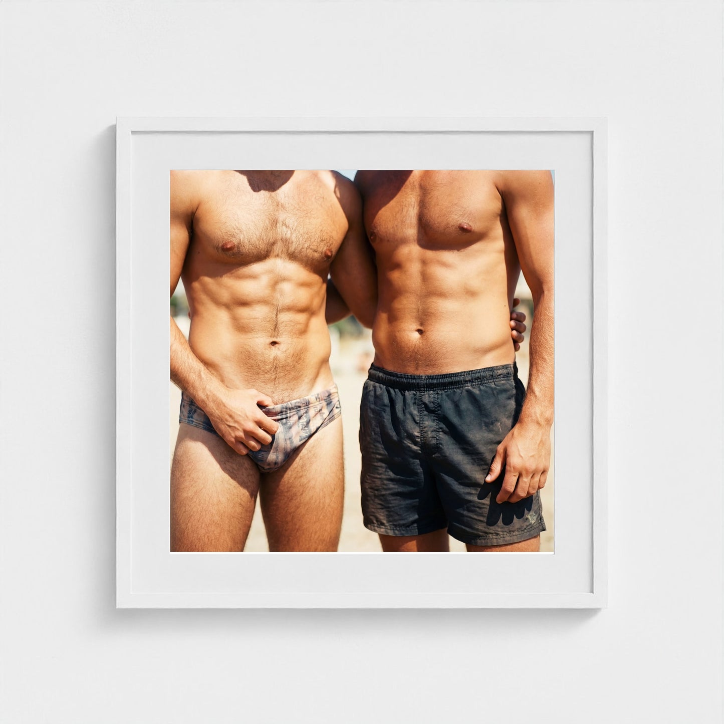 2026 03 12 20 01 00 Two Man Brief Crop 24x24-white frame — Fire Island Modern