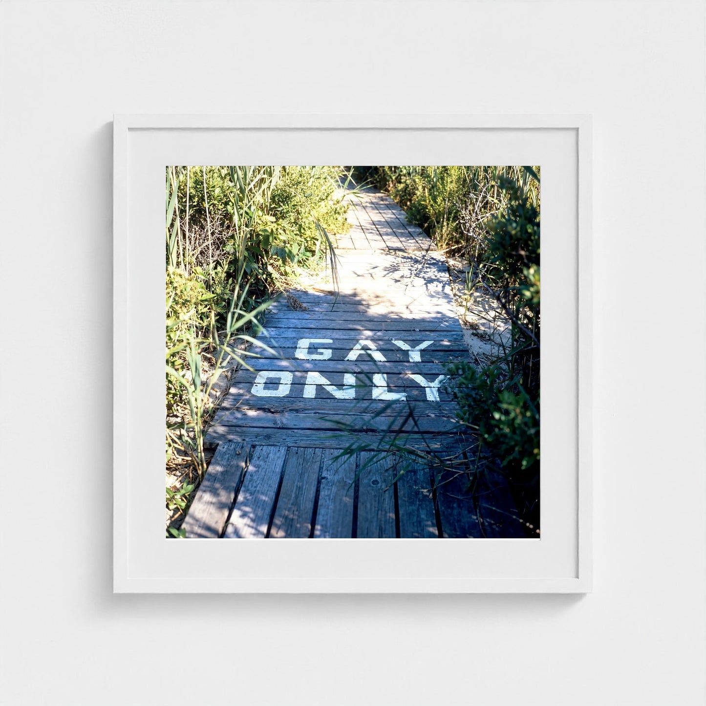 2026 03 12 15 34 00 Gays Only Boardwalk Zoomout Square 24x24-white frame — Fire Island Modern