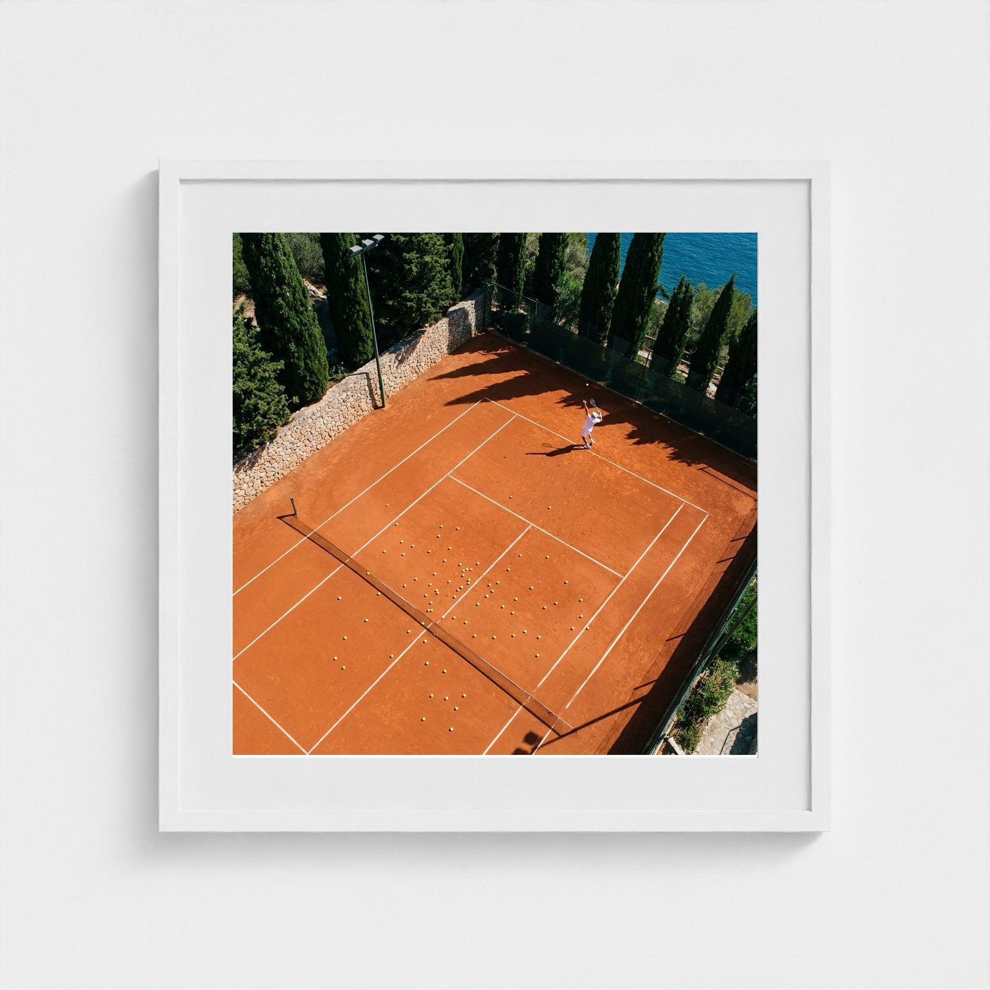 clay-court 24x24-white frame frame