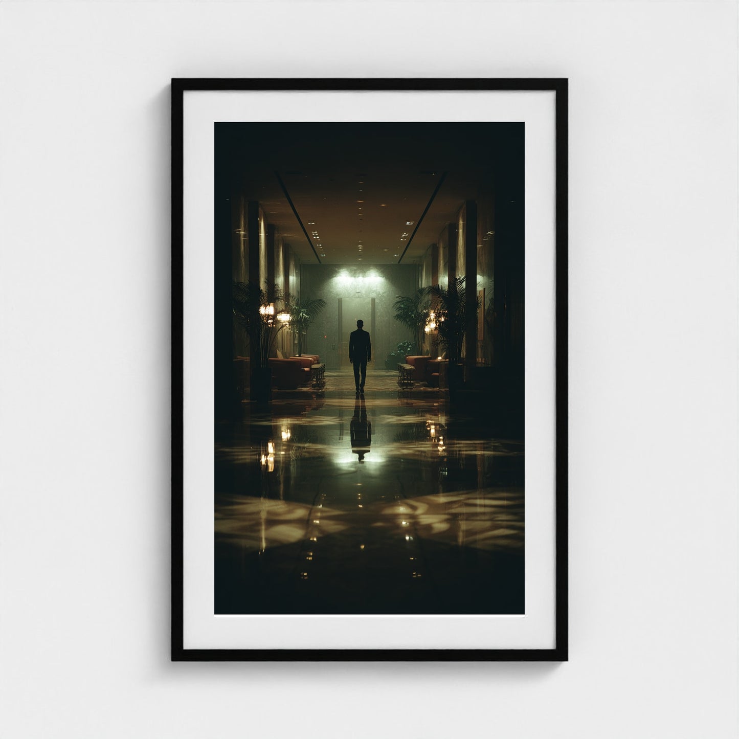 moody-cinematic-editorial-shot-man-walking-throu 24x36-black frame frame