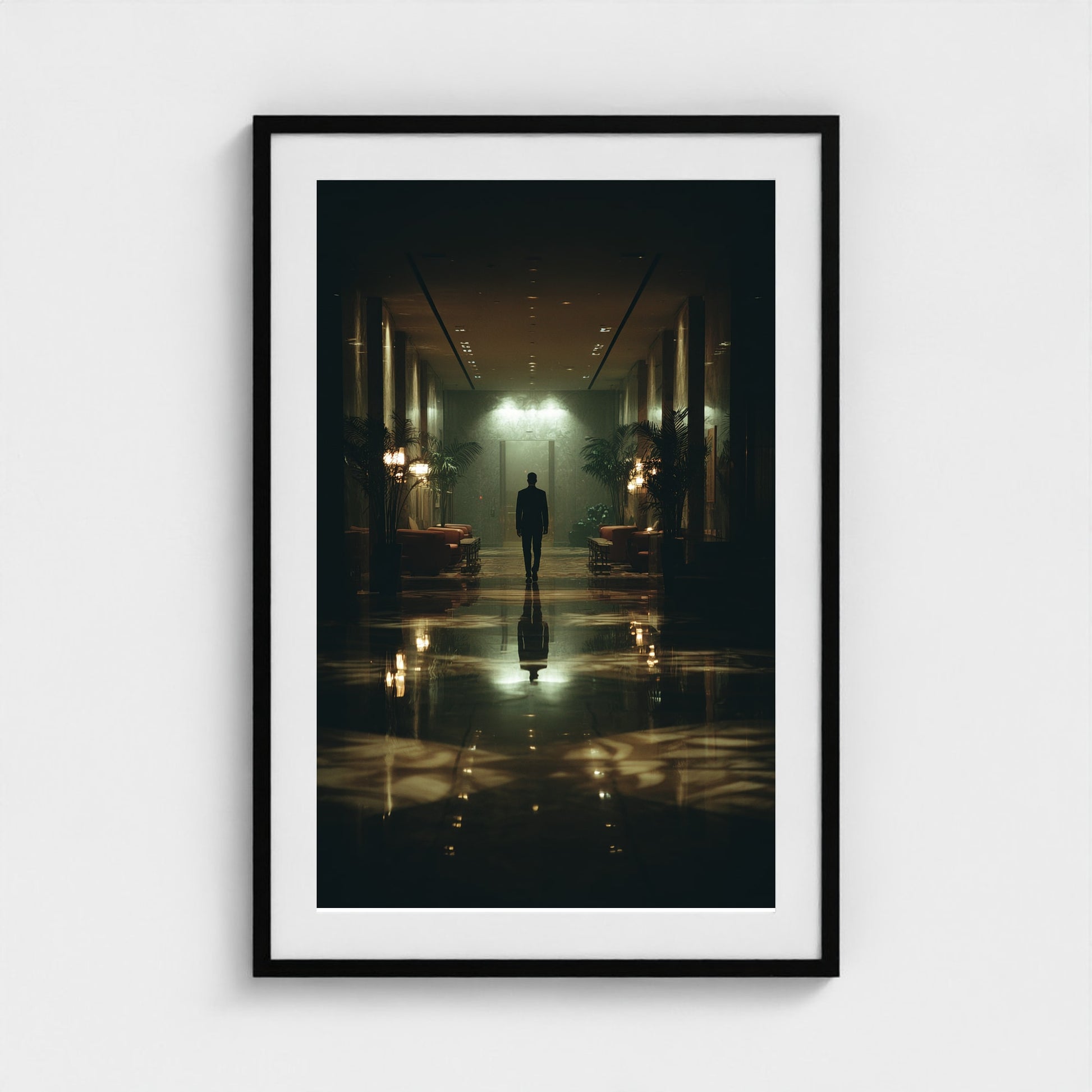 moody-cinematic-editorial-shot-man-walking-throu 24x36-black frame frame