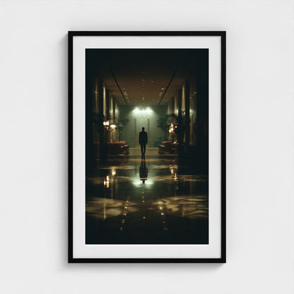 moody-cinematic-editorial-shot-man-walking-throu 24x36-black frame frame