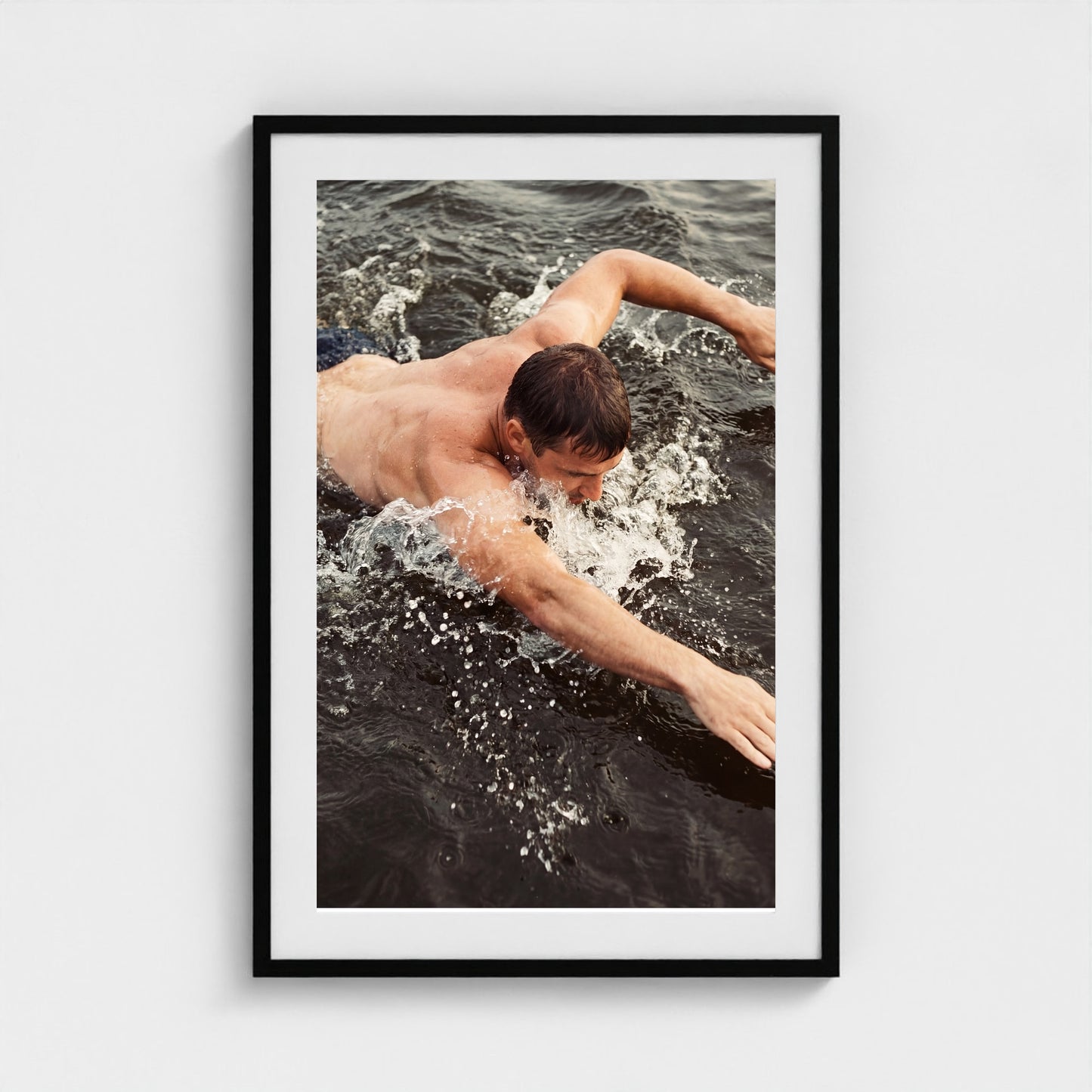 2026 03 12 19 56 00 Overhead Water Body Study 24x36-black frame — Fire Island Modern
