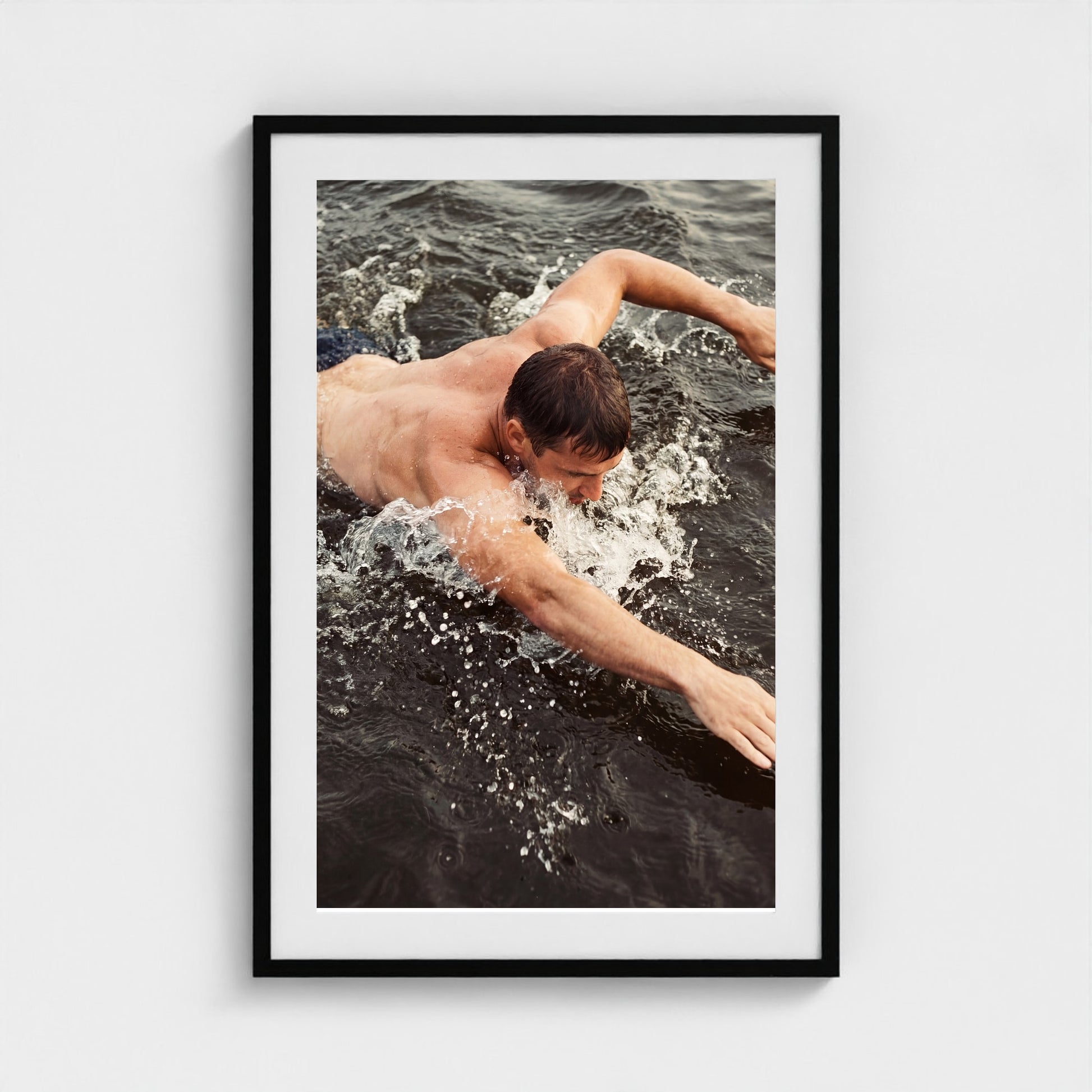 2026 03 12 19 56 00 Overhead Water Body Study 24x36-black frame — Fire Island Modern