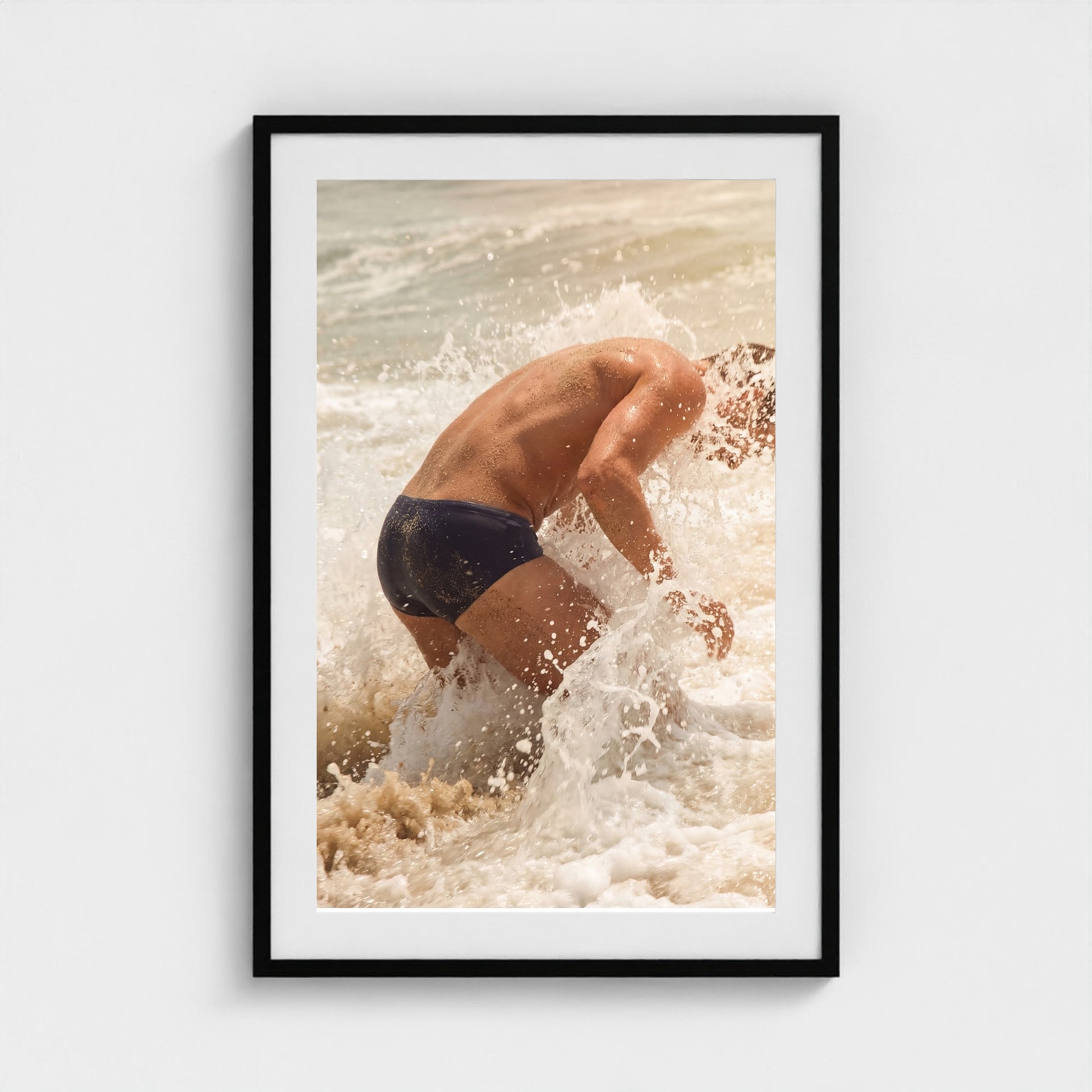 2026 03 12 19 54 01 Atlantic Impact Full Body 24x36-black frame — Fire Island Modern