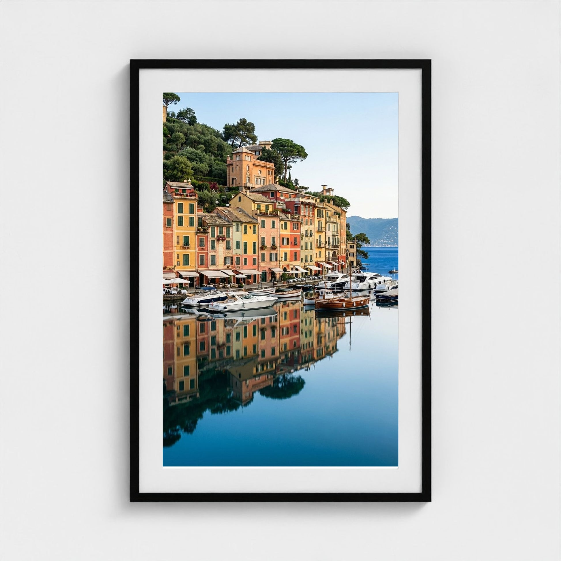 portofino-harbor 24x36-black frame frame