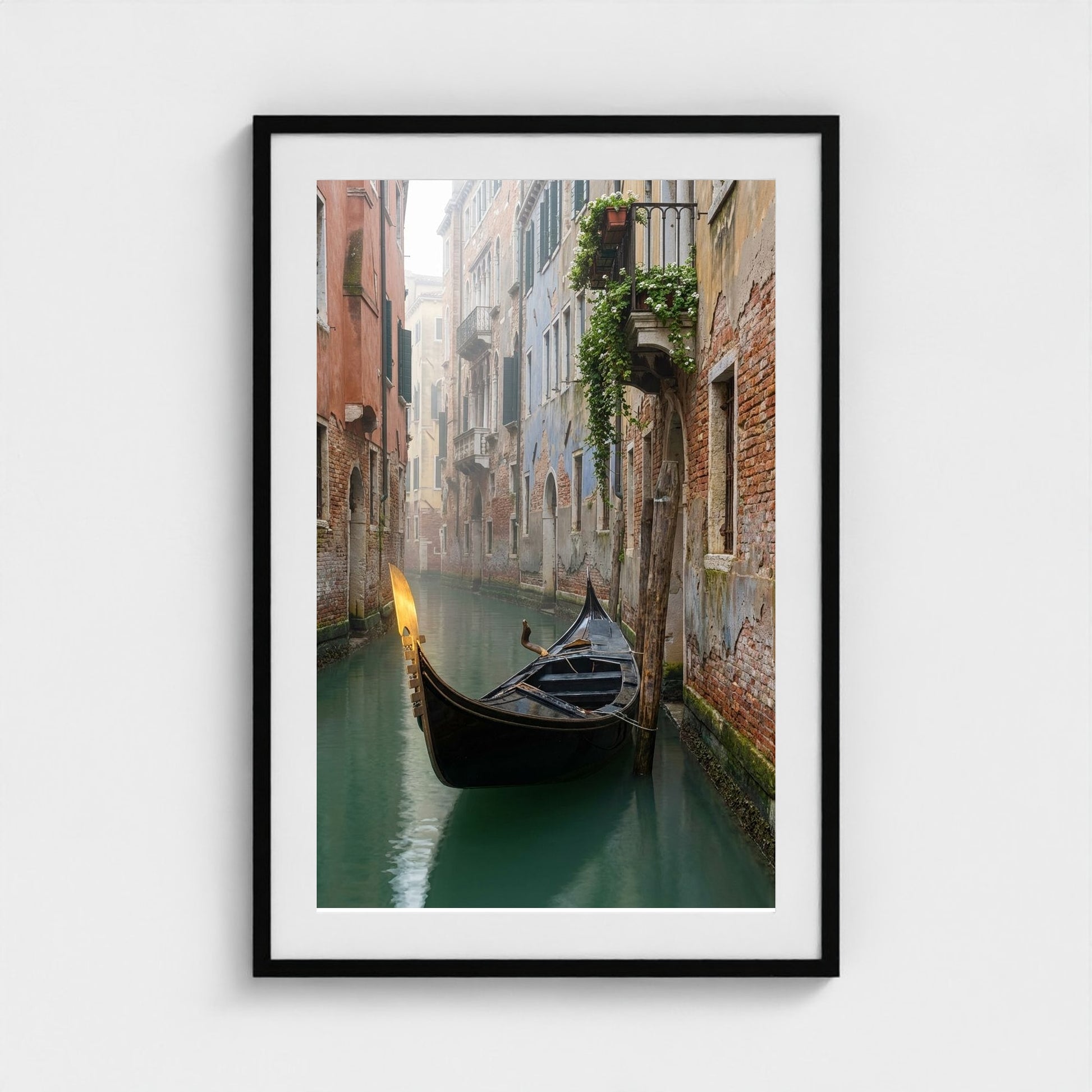 gondola-morning 24x36-black frame frame