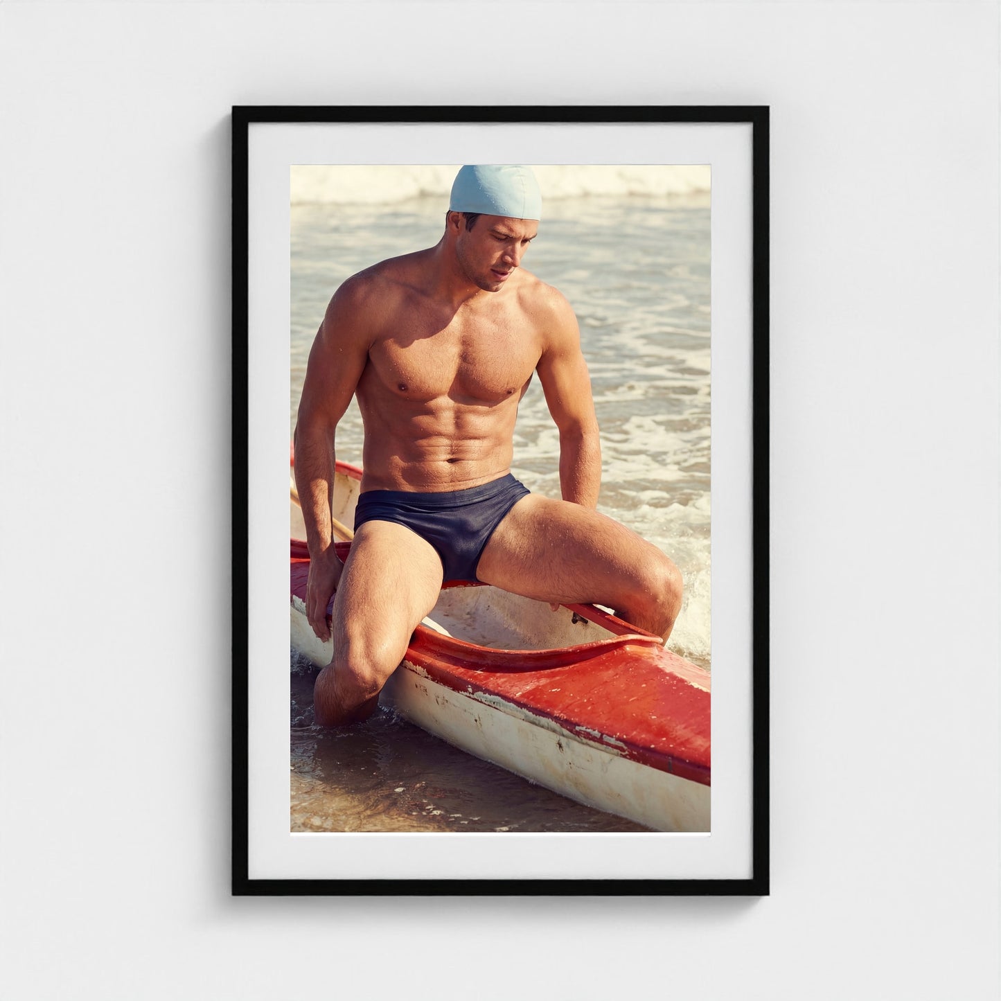 2026 03 12 20 37 00 Canoe Athletic Study 24x36-black frame — Fire Island Modern